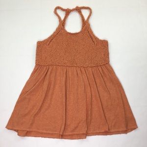 FREE PEOPLE Racer Back Knit Babydoll Tunic